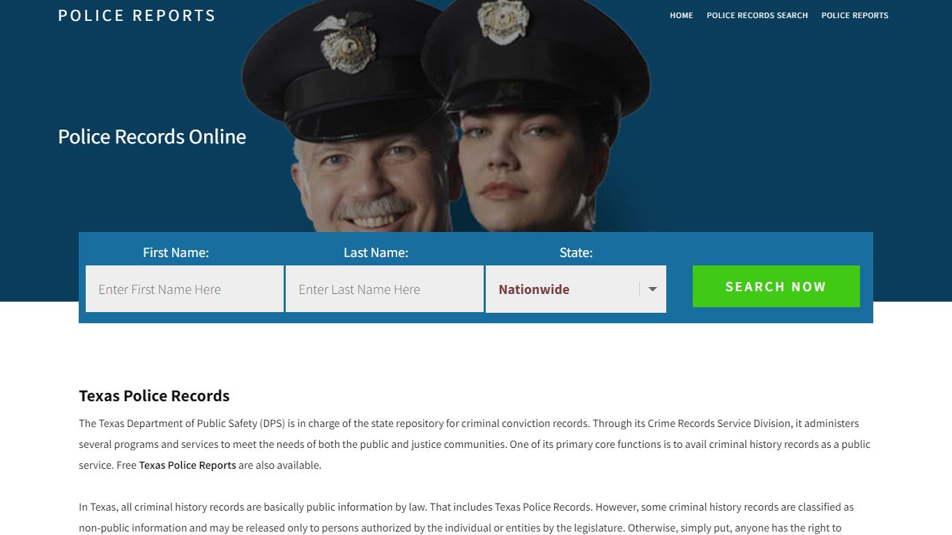 Texas Police Records | Get Instant Reports On People